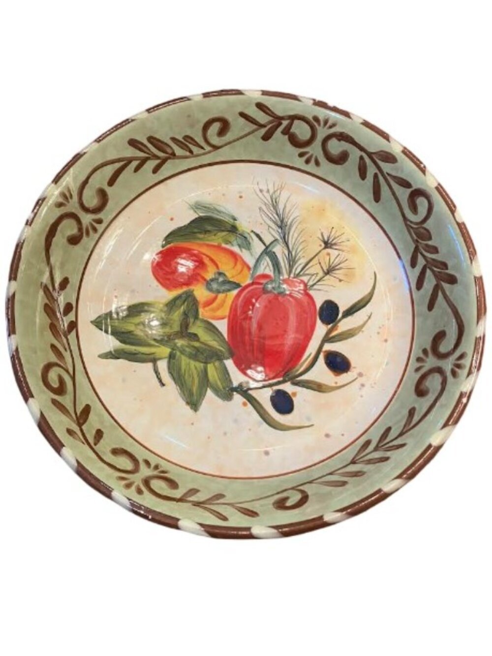 Certified International San Marco Pasta Serving Dish Geoffrey Allen Design EUC